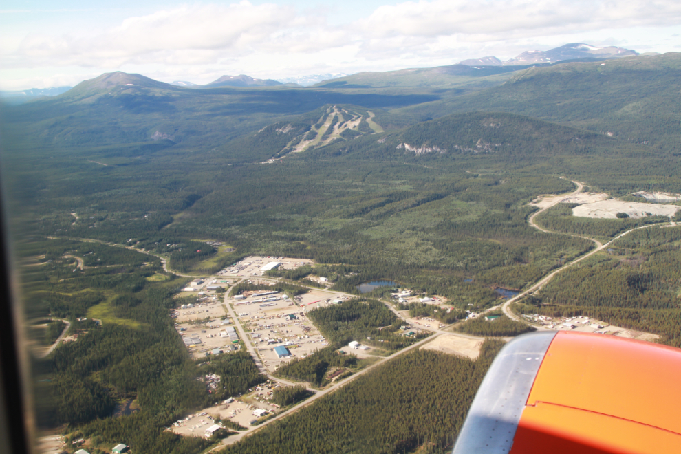 Aerial view of the growing Mount Sima industrial subdivision in Whitehorse, Yukon