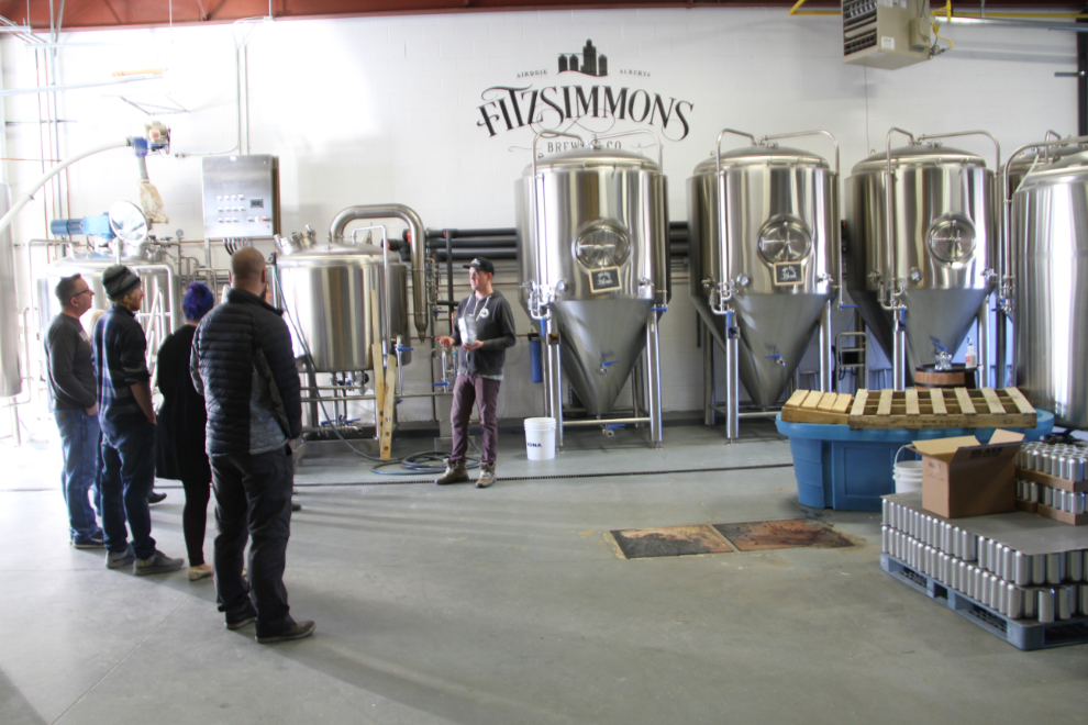 Touring Fitzsimmons Brewing in Airdie, Alberta