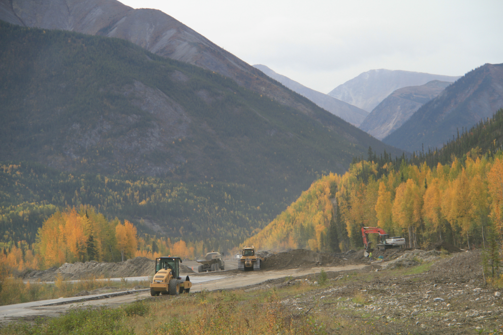 Construction of a new section of the Alaska Highway