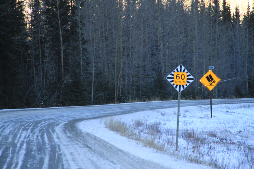 Tight curve on the Alaska Highway