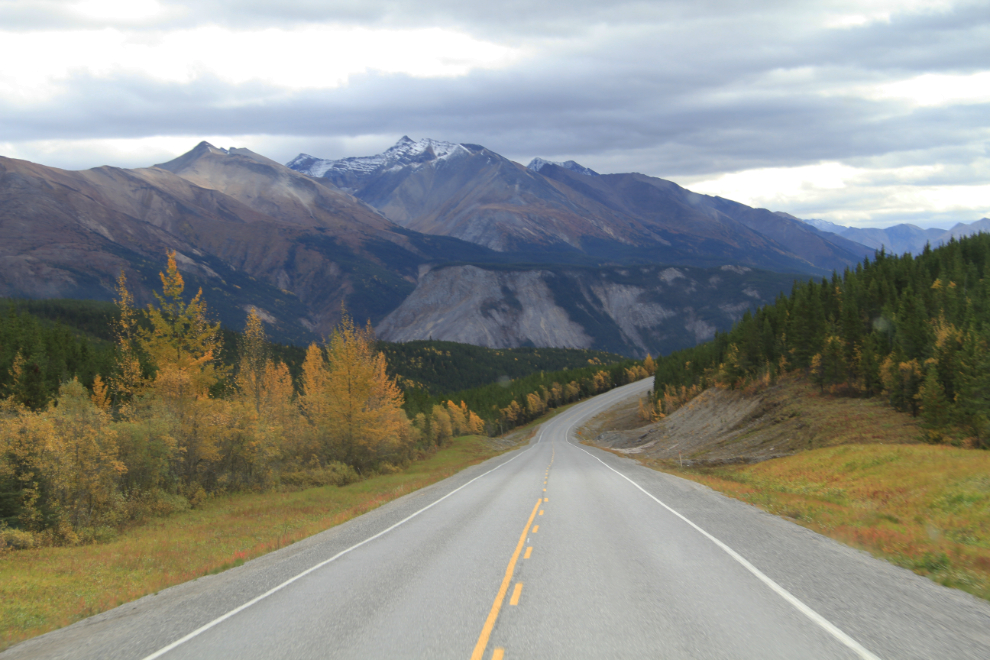 Mountain view at Peterson Hill on the Alaska Highway