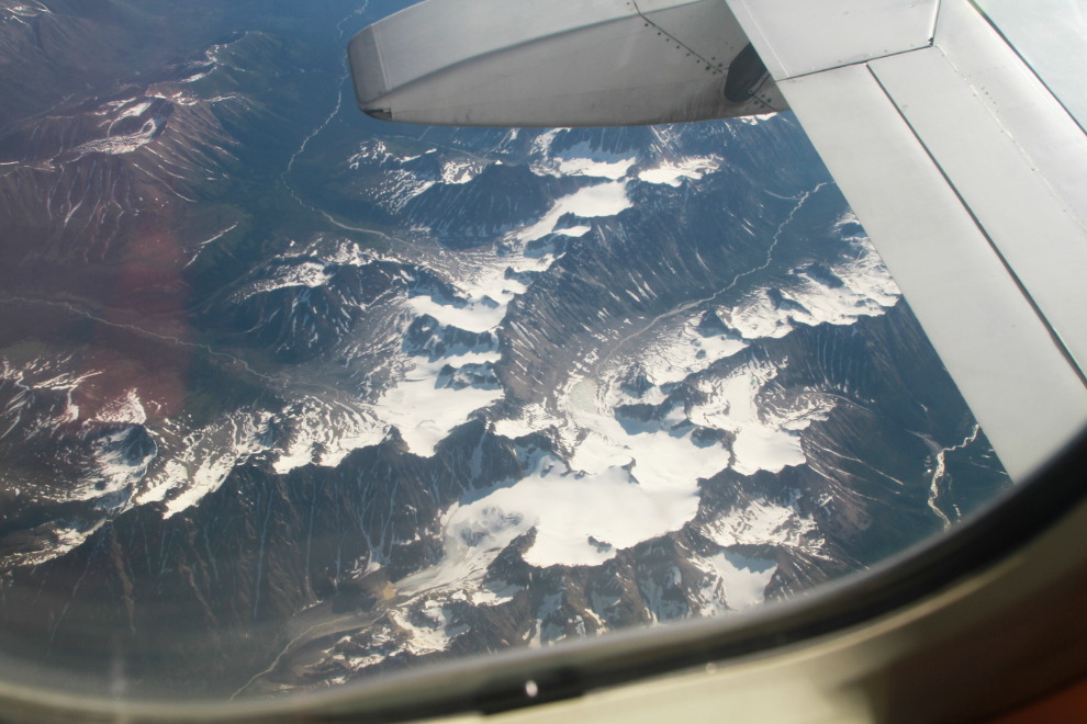 BC's coastal mountains from 35,000 feet