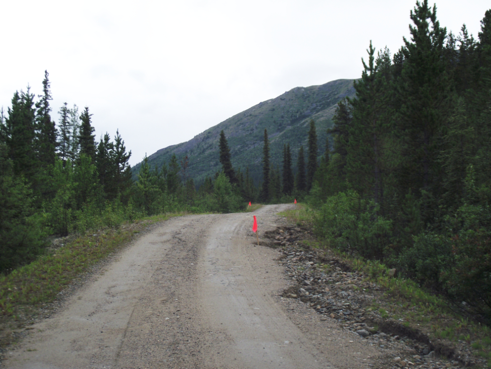 Erosion damage on the South Canol Road, Yukon