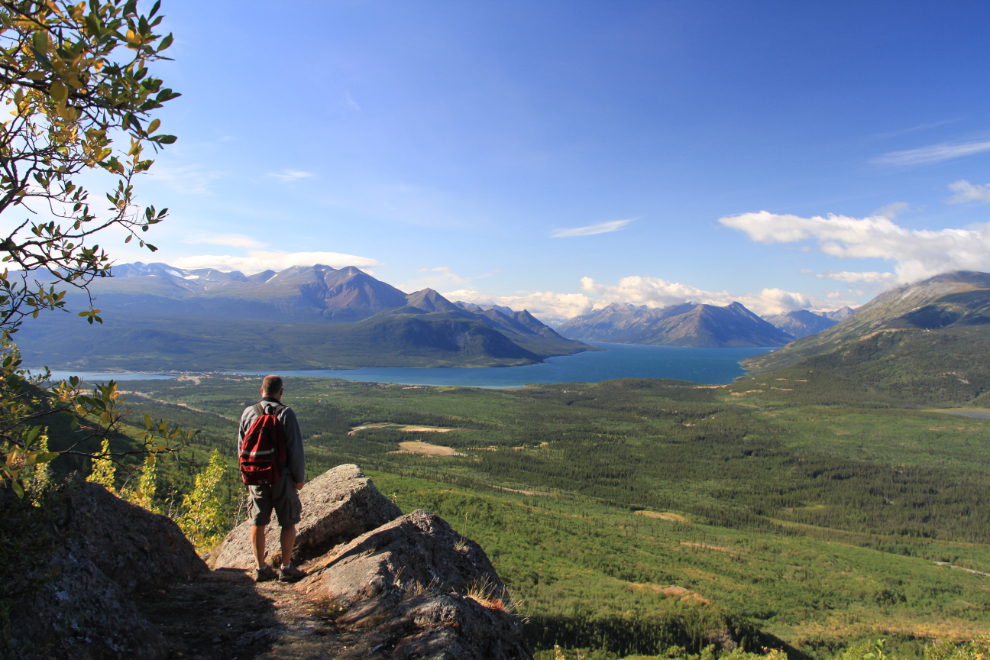 Hiking the Caribou Ridge trail, Yukon