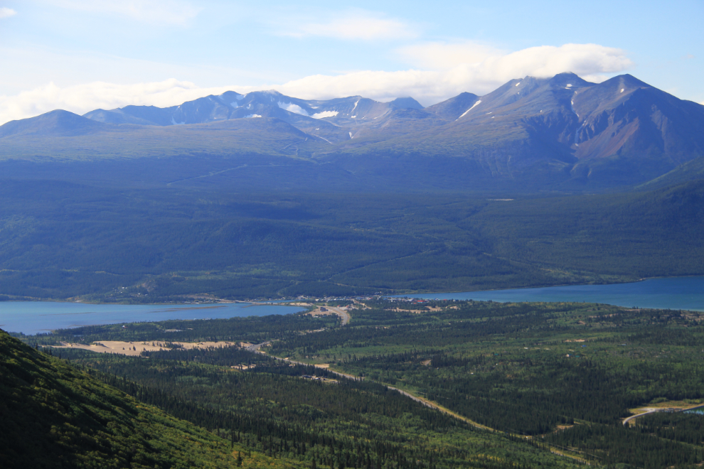 Montana Mountain, the village of Carcross, and the Carcross Desert