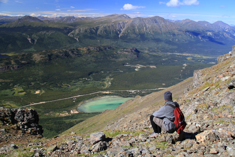 Hiking the Caribou Mountain trail, Yukon