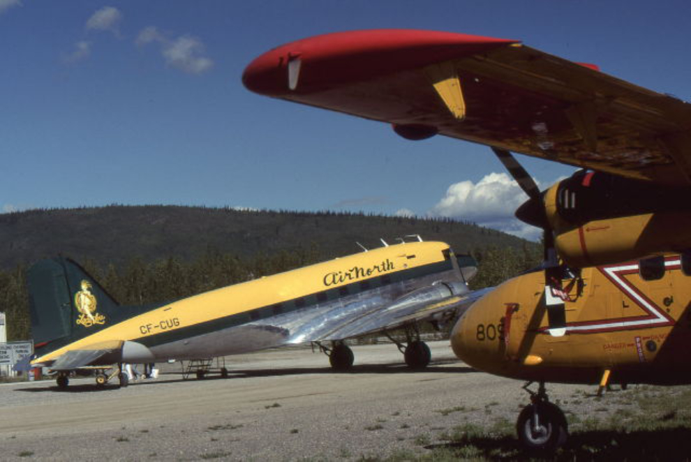Air North DC-3 in Dawson City, Yukon