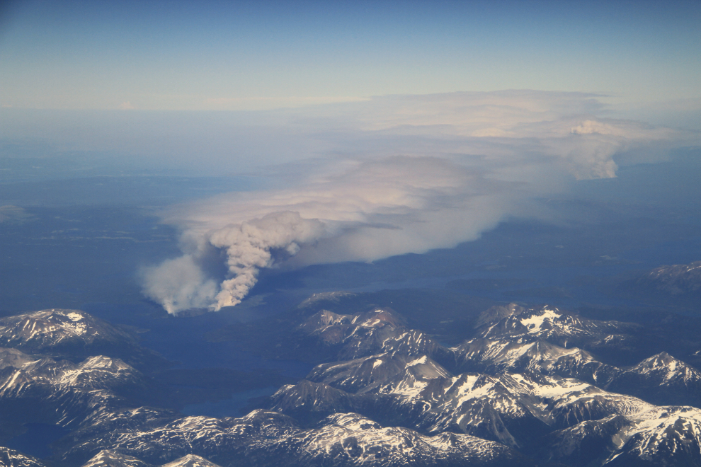 Forest fires east of the Coast Range in northern BC