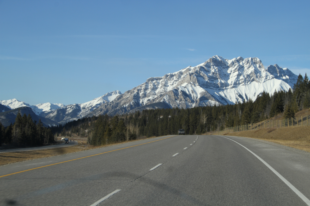 On Highway 1 westbound in Banff National Park