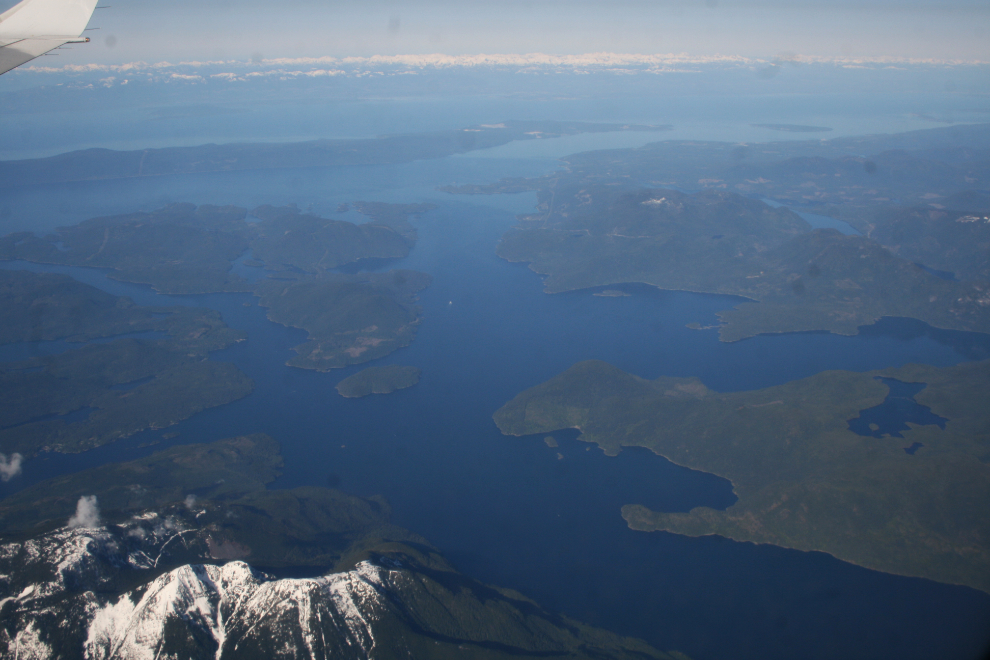 Aerial view of Jervis Inlet, BC