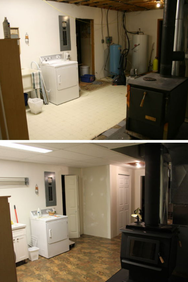 Home renovation - laundry room before-and-after