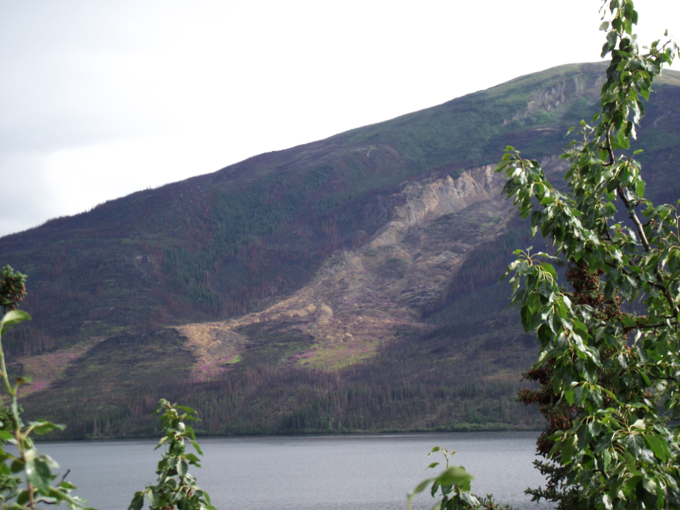 Magundy River landslide - Little Salmon Lake, Yukon