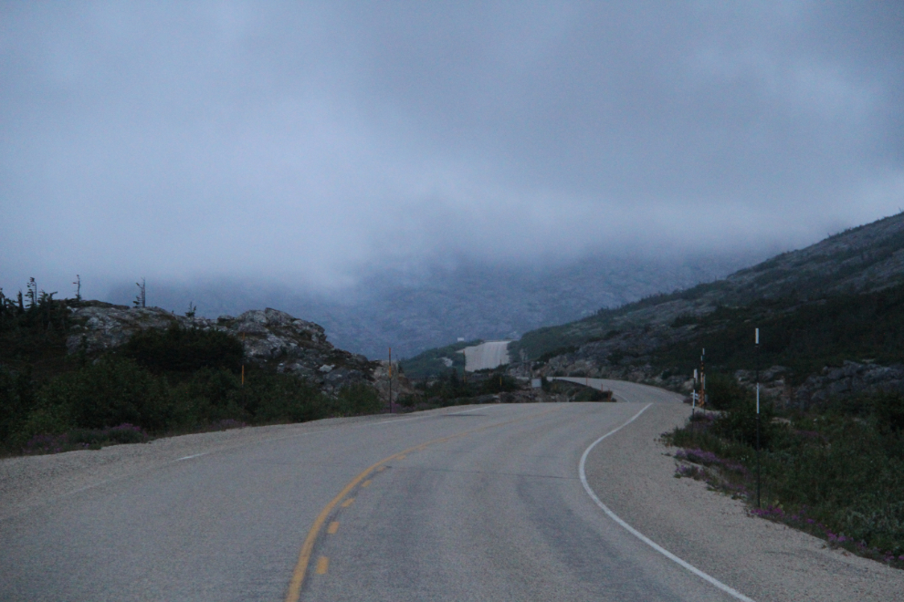 A dreary morning while RV camping in the White Pass