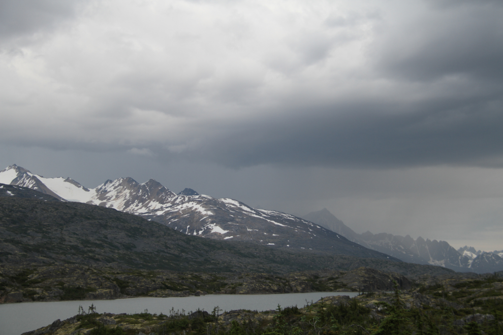 An approaching storm over Summit Lake