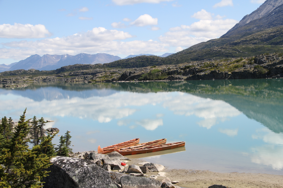 Alaska Mountain Guides' canoe tour camp at Summit Lake