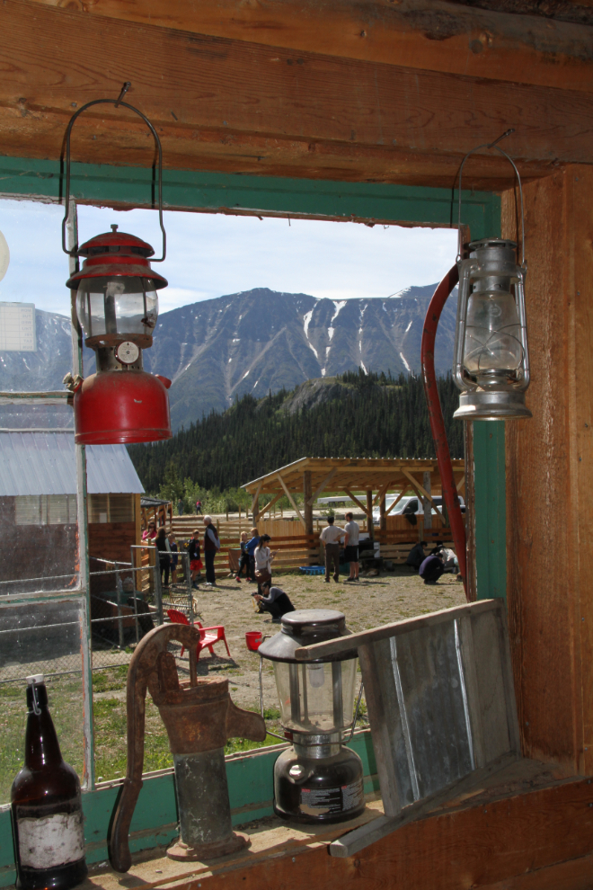 The view from the musher's cabin at Tutshi Sled Dog Tours, Yukon