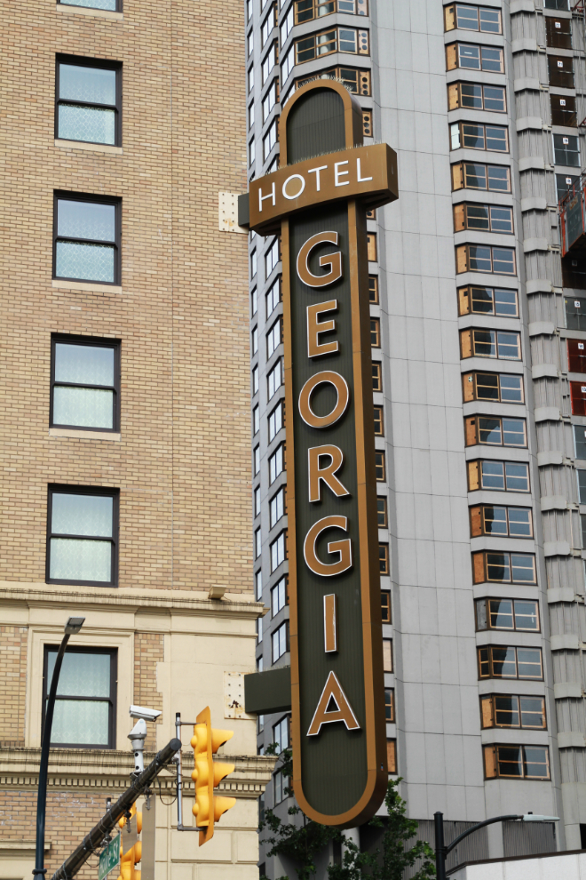 The Hotel Georgia sign, Vancouver