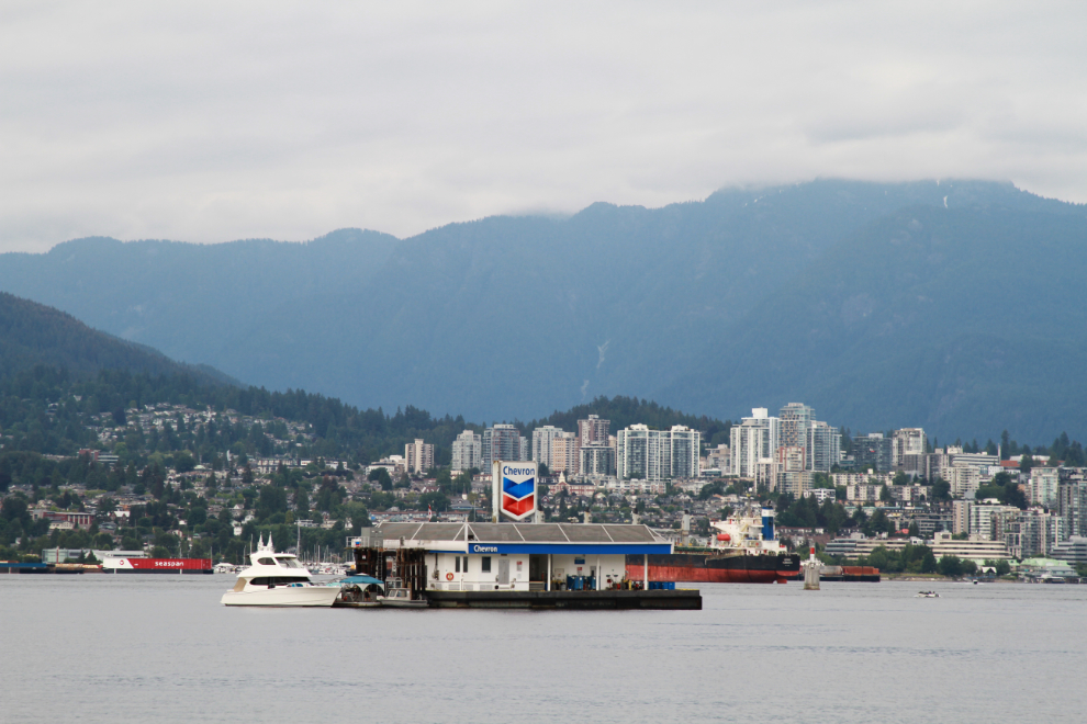 One of the famous floating gas stations in Vancouver harbour.