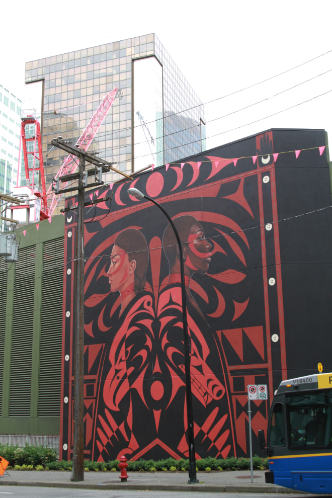 A large mural in downtown Vancouver