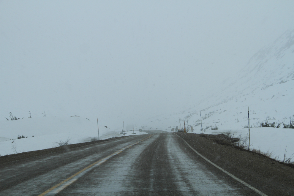 A snowy April day in the White Pass