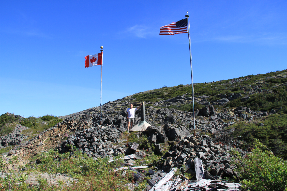 Canada/US border monument - White Pass, Alaska