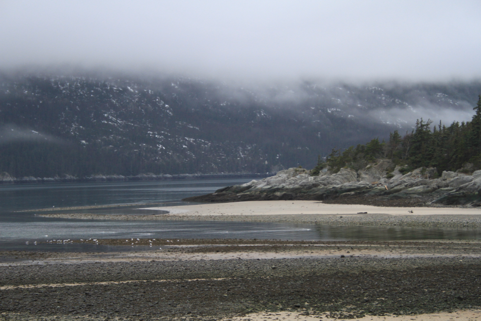 A sandy beach at Yakutania Point, Skagway