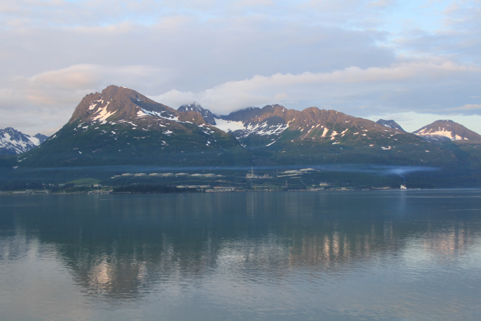 The pipeline terminal at Valdez, Alaska.