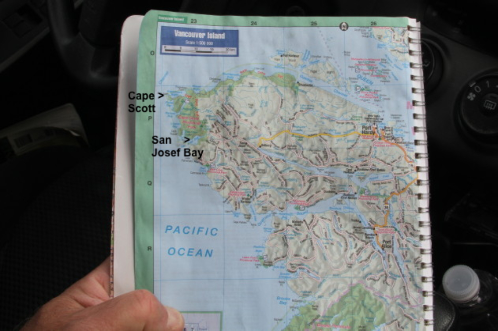 Map of northwest Vancouver Island