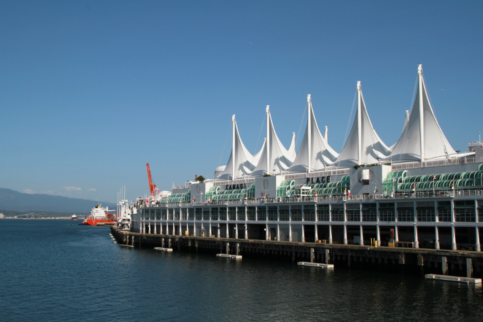 Canada Place, Vancouver's cruise ship dock in normal times.