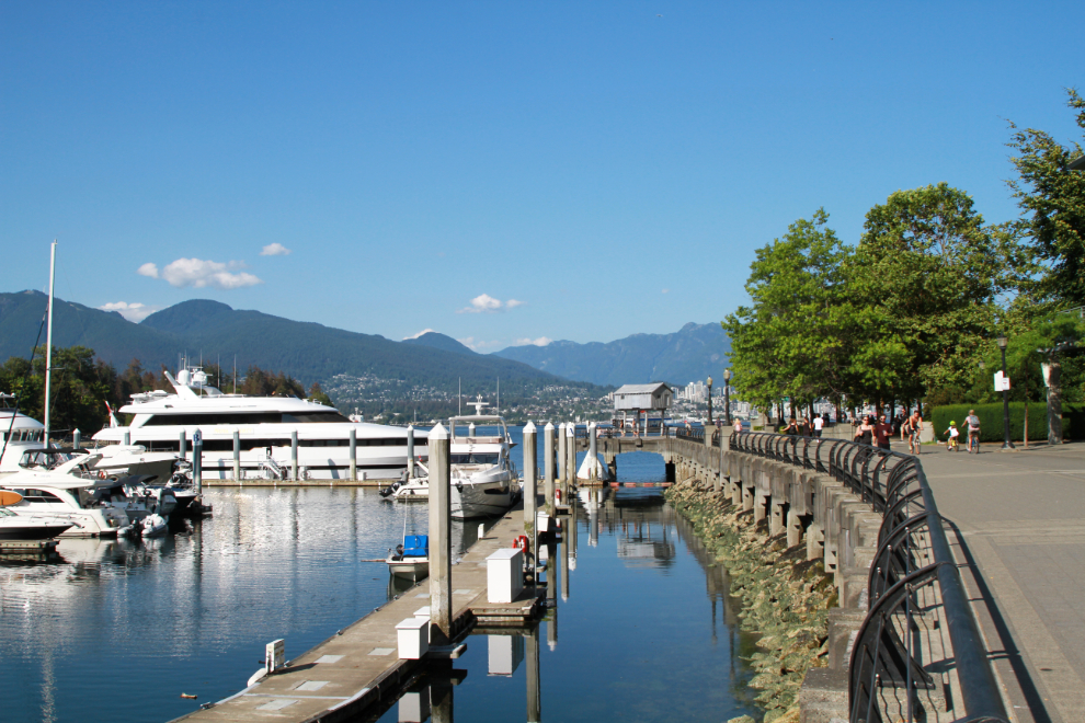 The yacht harbour in Vancouver.