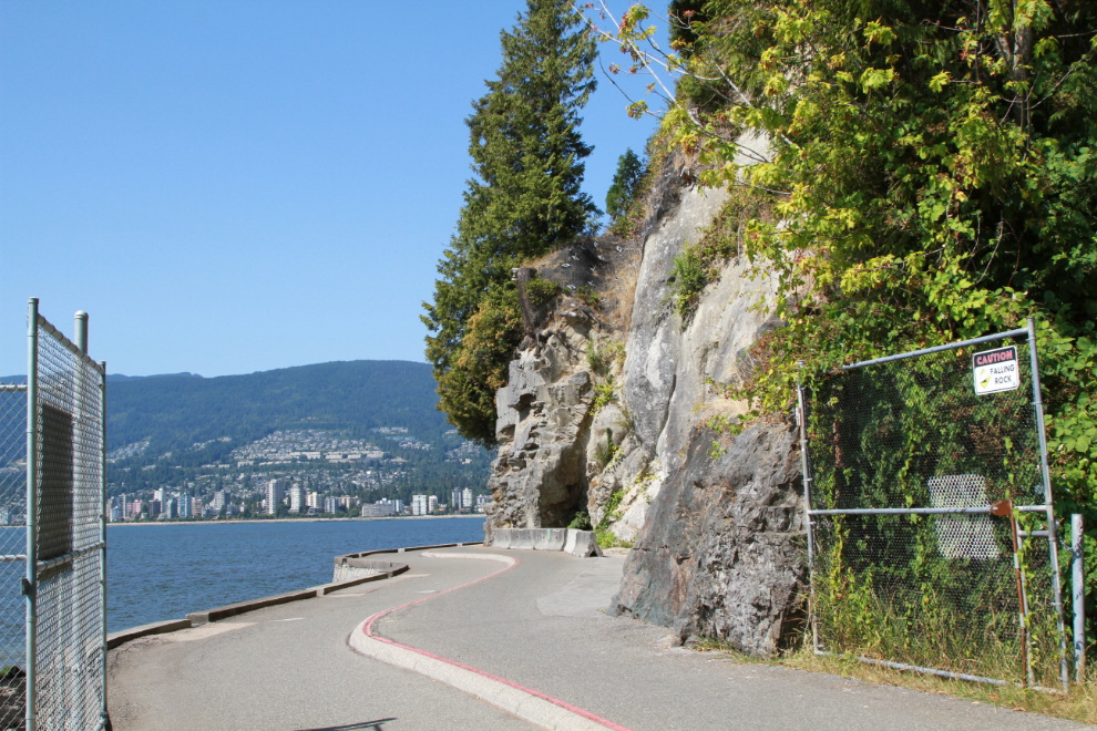 Gates along the seawall paths at Stanley Park in Vancouver, BC