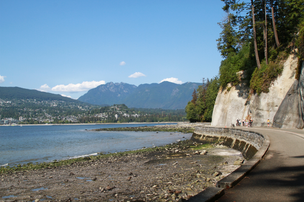 The seawall paths at Stanley Park in Vancouver, BC