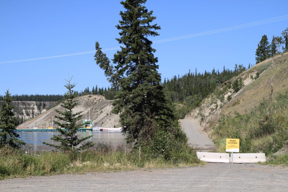 The old access road to the Lewes River Dam