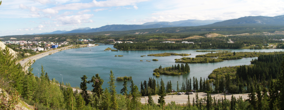 The view from the walking trail at the Whitehorse airport