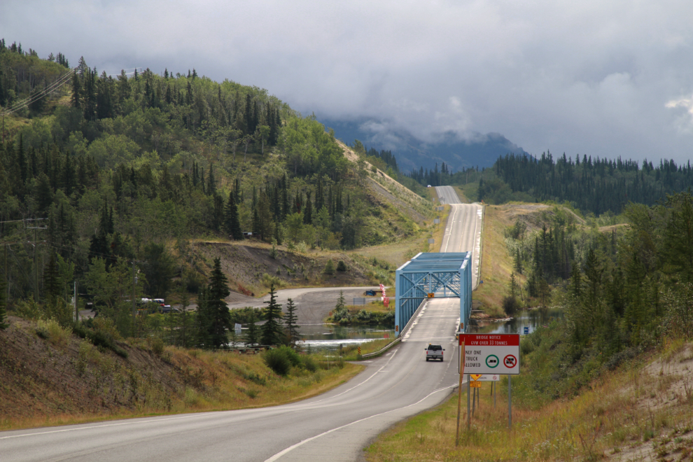 The 'blue bridge' over the Yukon River on the Alaska Highway south of Whitehorse.