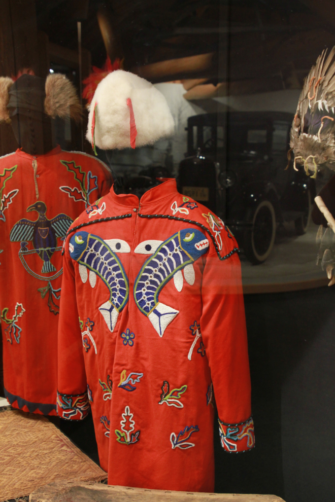A decorated jacket at the George Johnston Museum in Teslin, Yukon