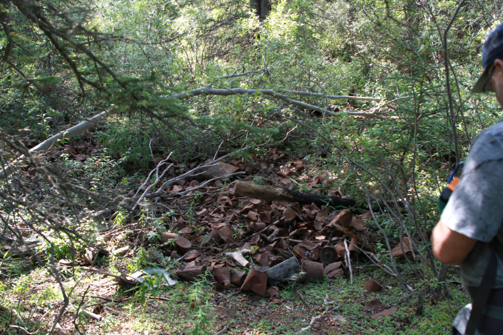 Garbage dump at the historic Grafter mine in the Whitehorse Copper Belt