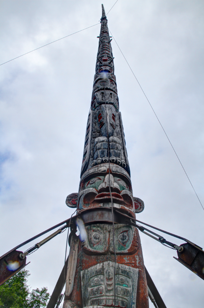 Arguably the world's tallest totem pole, in Alert Bay, BC
