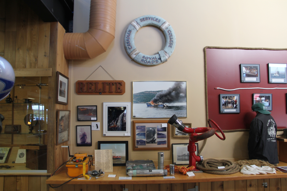 Marine firefighting and rescue display at the Maritime Heritage Centre in Campbell River, BC