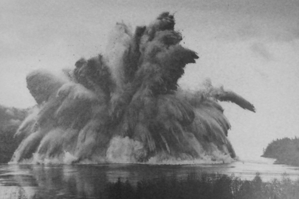 Ripple Rock was destroyed by the world's largest non-atomic blast
