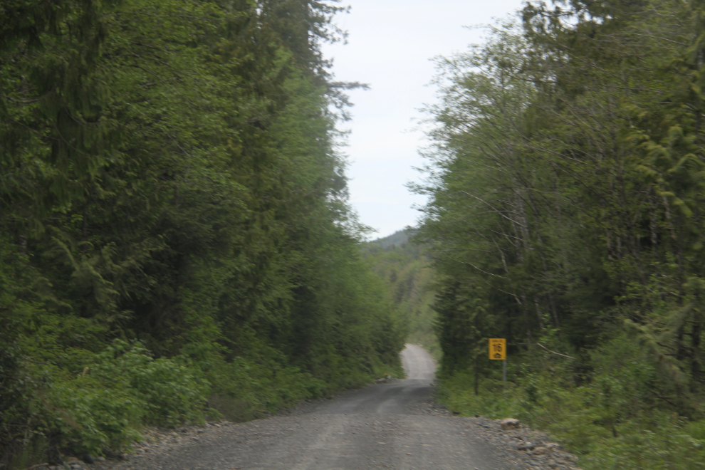 The last few miles of the road to Cape Scott Provincial Park