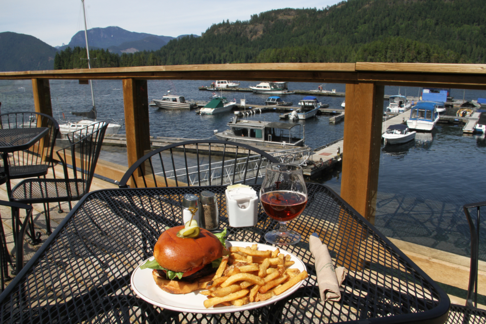 A great lunch at the Backeddy Pub in Egmont, BC