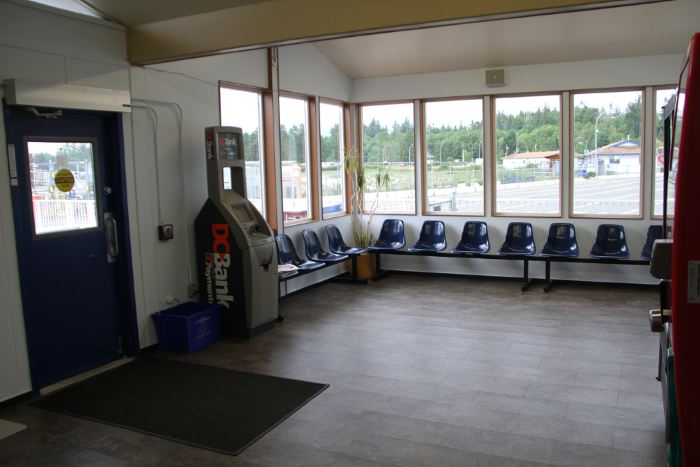 The departure lounge at BC Ferries Comox terminal