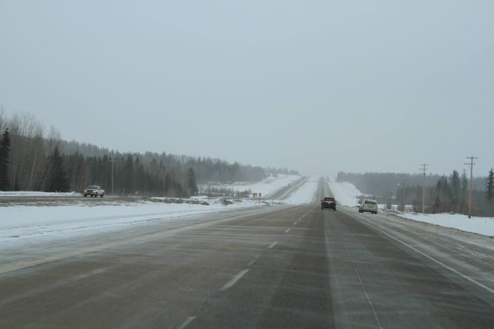 Alberta Highway 16 in the winter