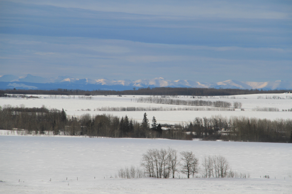 The Rockies as seen from Beaverlodge, Alberta
