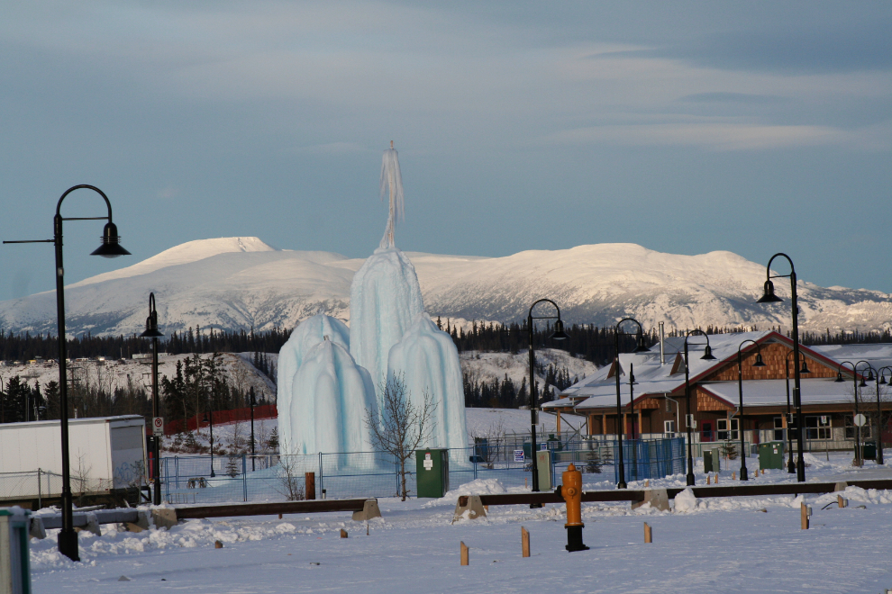Ice-climbing towers in Whitehorse, Yukon