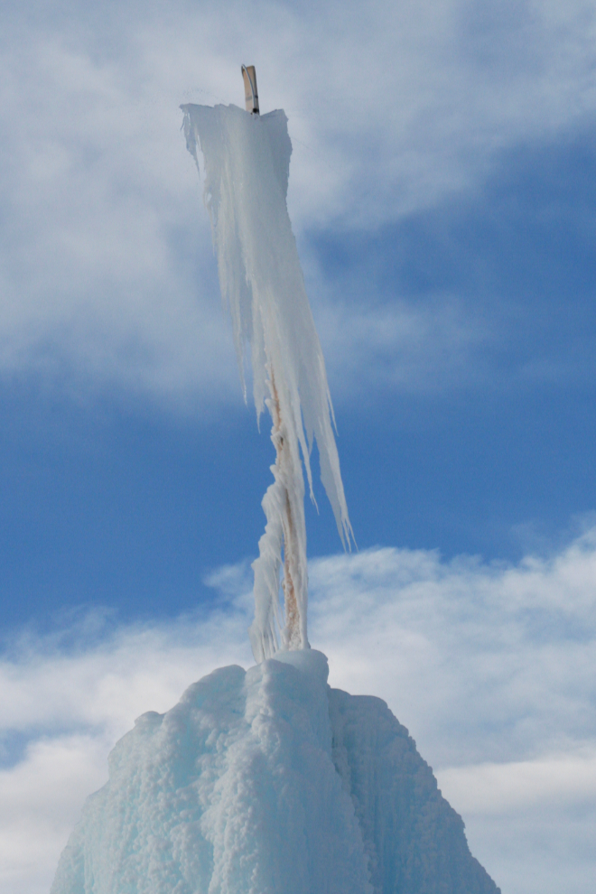 Ice-climbing towers in Whitehorse, Yukon
