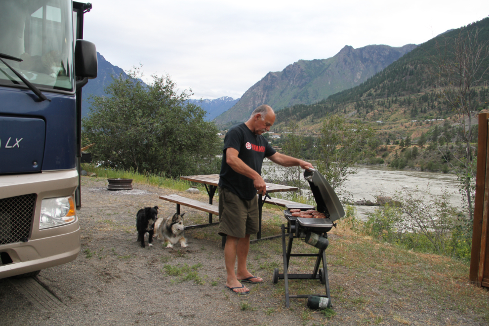 Barbecue at the RV in Lillooet, BC