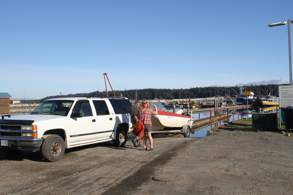 Boat launching at Port McNeill, BC