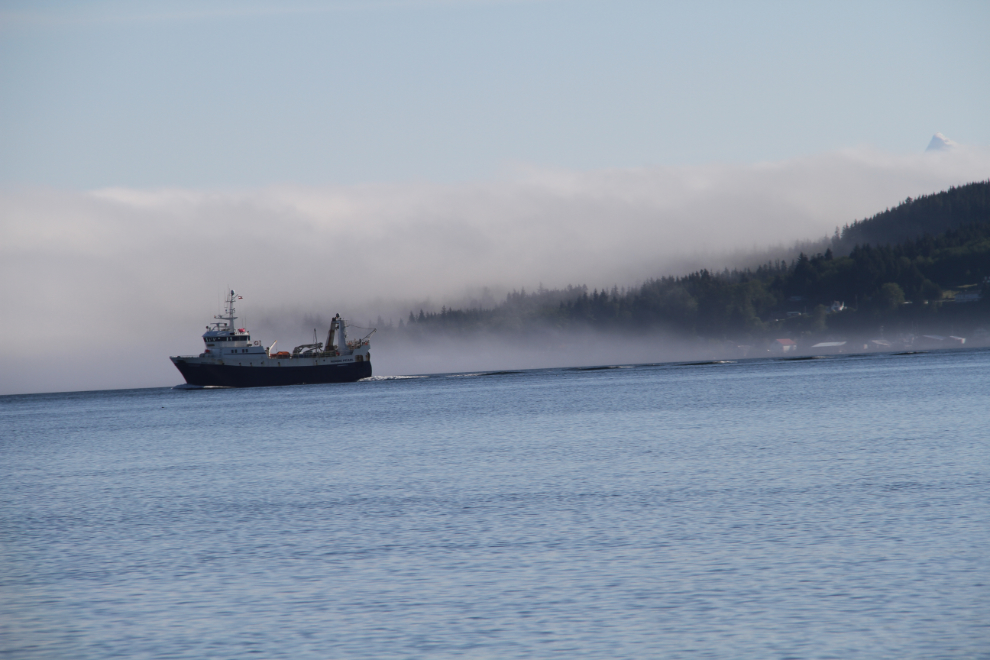 Offshore fog bank at Port McNeill, BC